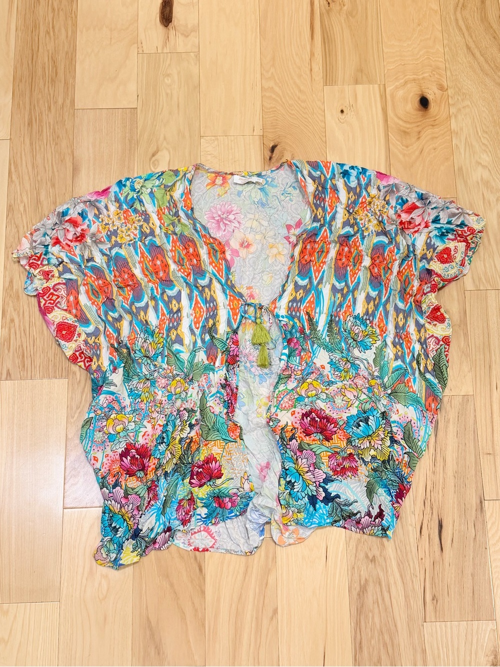 NWOT Johnny Was Women’s Pearce Short Kimono Swim Coverup - Picture 4 of 7